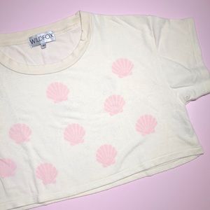 Wildfox seashell mermaid crop top